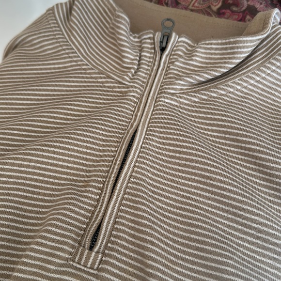 IZOD Sweat Shirt Mens Striped XXL /TTG TOP zip front - Picture 3 of 12